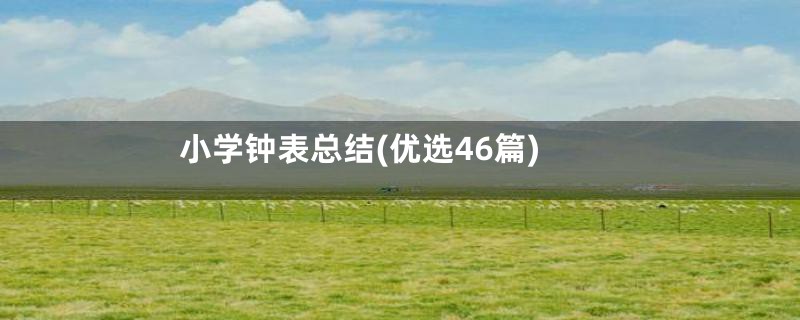 小学钟表总结(优选46篇)