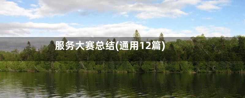 服务大赛总结(通用12篇)