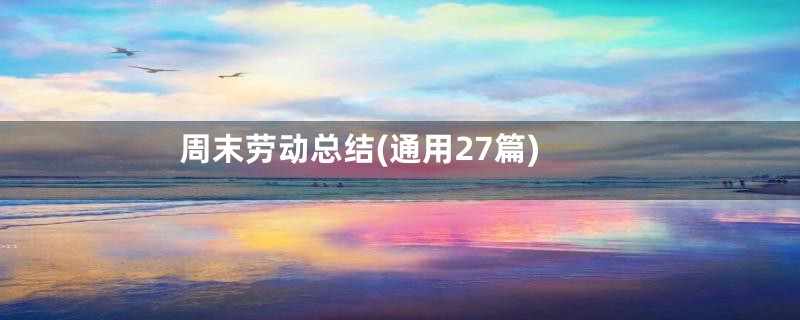 周末劳动总结(通用27篇)