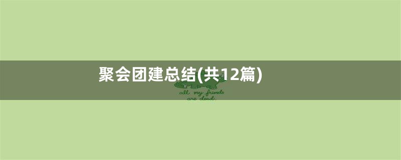 聚会团建总结(共12篇)