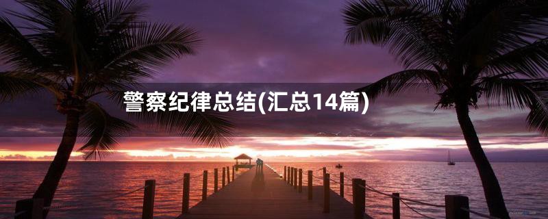 警察纪律总结(汇总14篇)