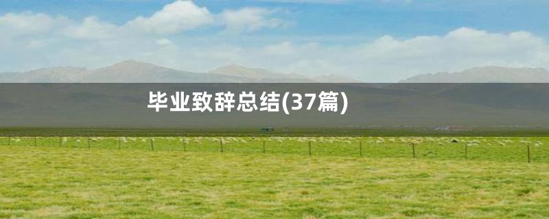 毕业致辞总结(37篇)
