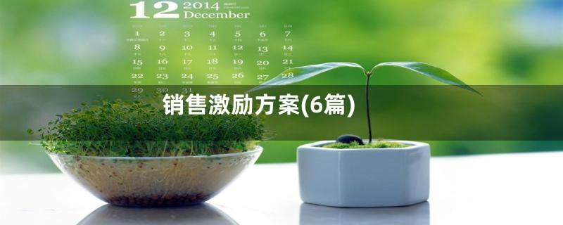 销售激励方案(6篇)