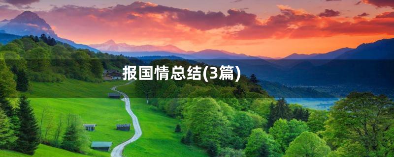 报国情总结(3篇)