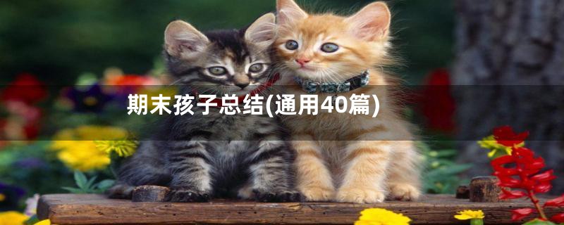 期末孩子总结(通用40篇)