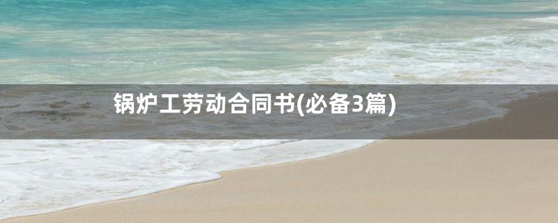锅炉工劳动合同书(必备3篇)