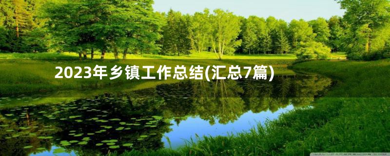 2023年乡镇工作总结(汇总7篇)