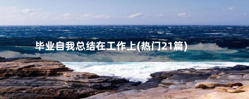 毕业自我总结在工作上(热门21篇)