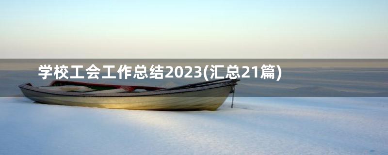 学校工会工作总结2023(汇总21篇)