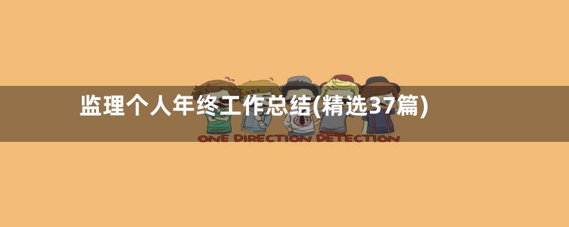 监理个人年终工作总结(精选37篇)