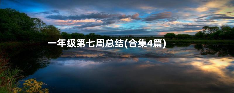 一年级第七周总结(合集4篇)