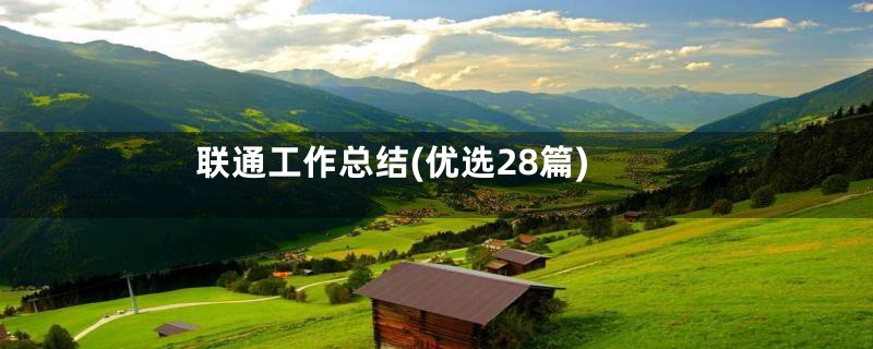 联通工作总结(优选28篇)