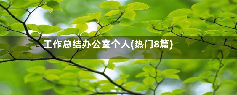 工作总结办公室个人(热门8篇)