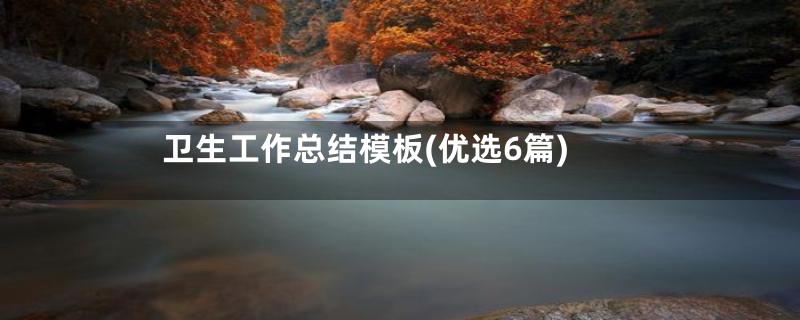 卫生工作总结模板(优选6篇)