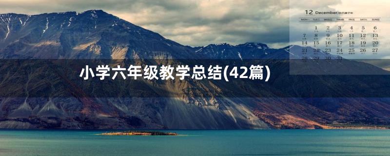小学六年级教学总结(42篇)