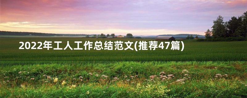 2022年工人工作总结范文(推荐47篇)