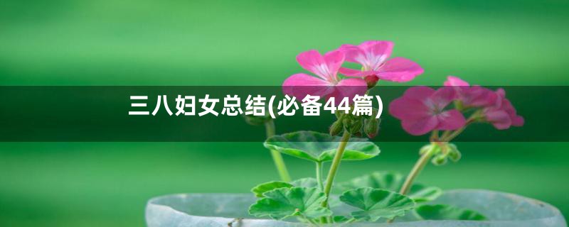 三八妇女总结(必备44篇)