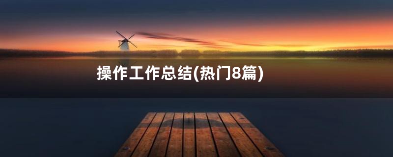 操作工作总结(热门8篇)