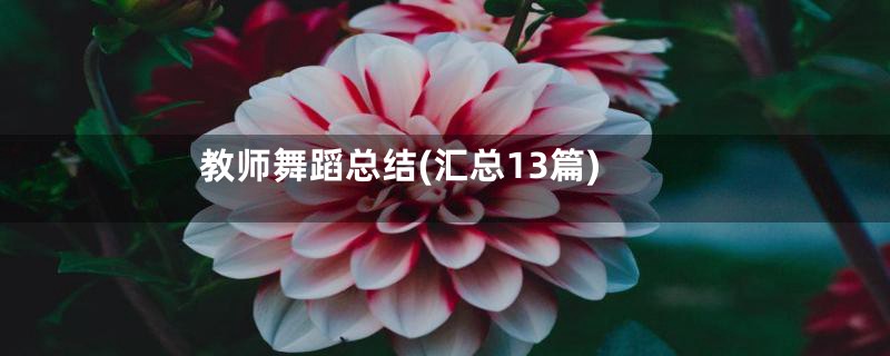 教师舞蹈总结(汇总13篇)