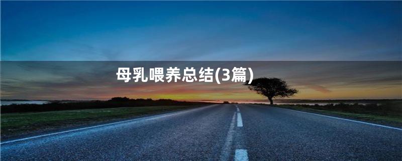 母乳喂养总结(3篇)