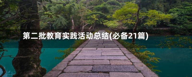 第二批教育实践活动总结(必备21篇)