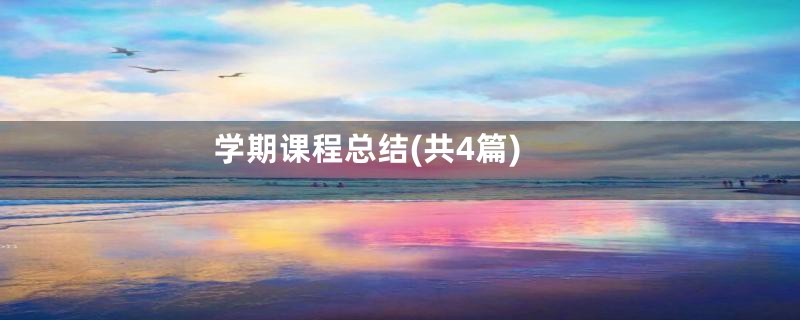 学期课程总结(共4篇)
