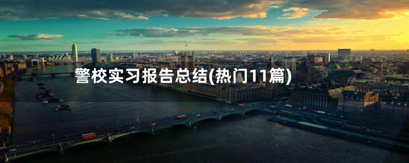 警校实习报告总结(热门11篇)