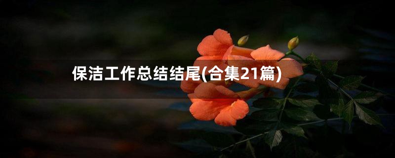 保洁工作总结结尾(合集21篇)