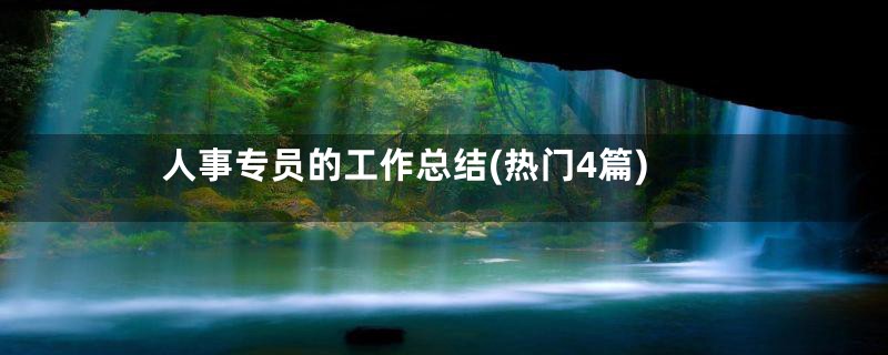 人事专员的工作总结(热门4篇)