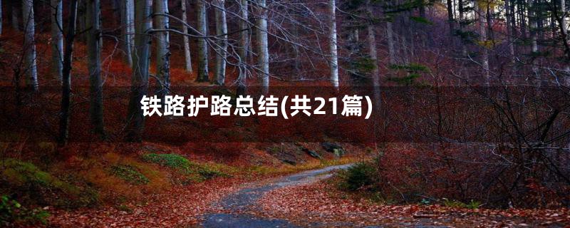 铁路护路总结(共21篇)