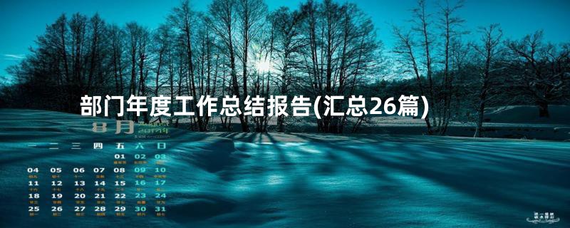 部门年度工作总结报告(汇总26篇)