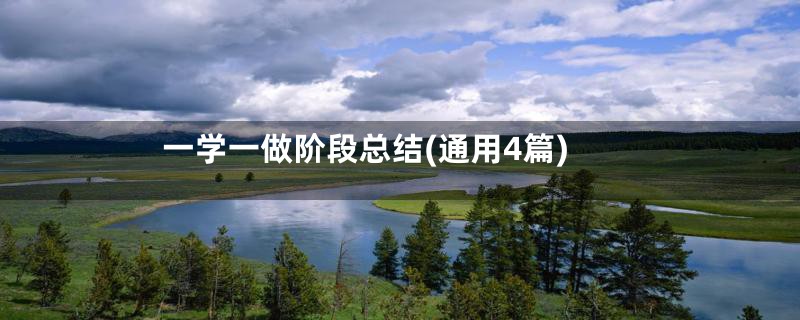 一学一做阶段总结(通用4篇)