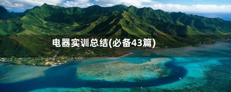电器实训总结(必备43篇)