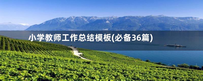 小学教师工作总结模板(必备36篇)
