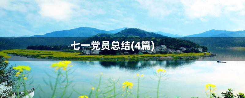 七一党员总结(4篇)