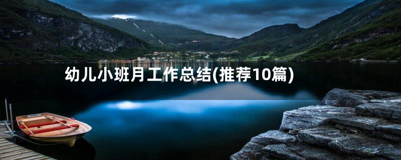 幼儿小班月工作总结(推荐10篇)