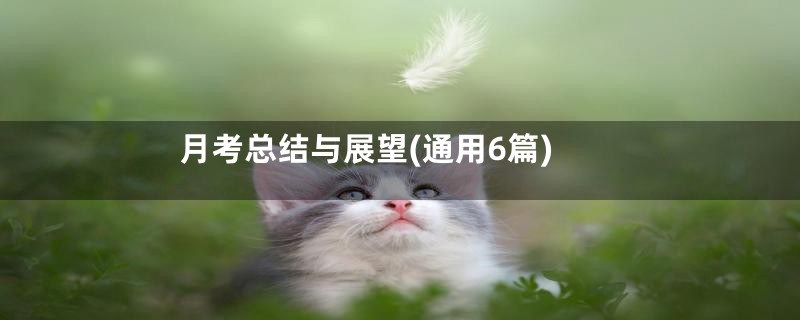 月考总结与展望(通用6篇)