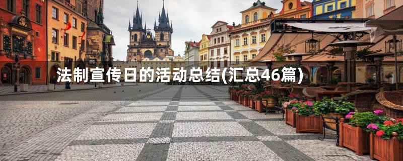法制宣传日的活动总结(汇总46篇)