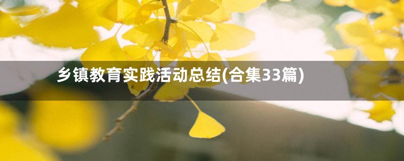 乡镇教育实践活动总结(合集33篇)