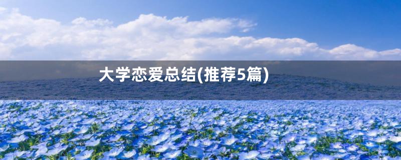 大学恋爱总结(推荐5篇)