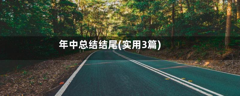 年中总结结尾(实用3篇)