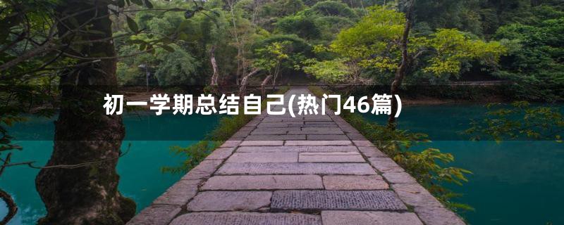 初一学期总结自己(热门46篇)