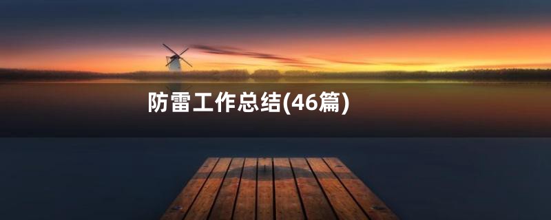 防雷工作总结(46篇)