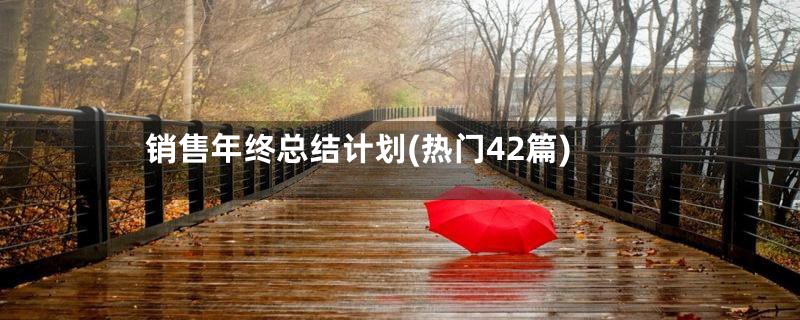 销售年终总结计划(热门42篇)
