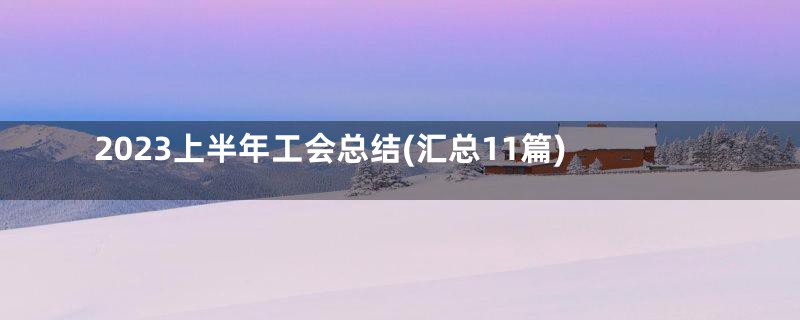2023上半年工会总结(汇总11篇)