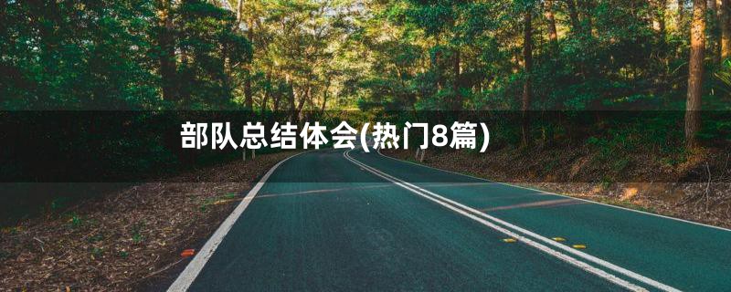 部队总结体会(热门8篇)