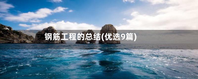 钢筋工程的总结(优选9篇)