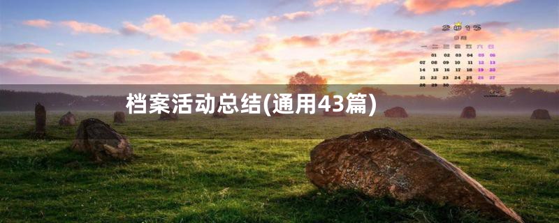 档案活动总结(通用43篇)