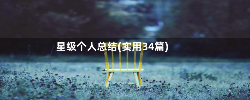 星级个人总结(实用34篇)