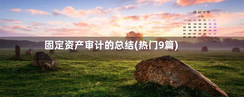 固定资产审计的总结(热门9篇)
